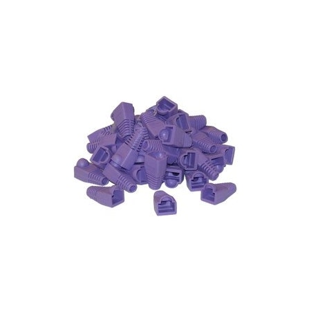 Cable Wholesale RJ45 Strain Relief Boots, Purple, 50 Pieces Per Bag SR-8P8C-PU